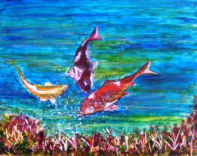 Joy and Koi Fish